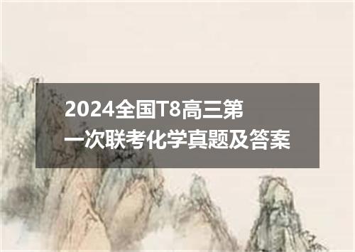 2024全国T8高三第一次联考化学真题及答案