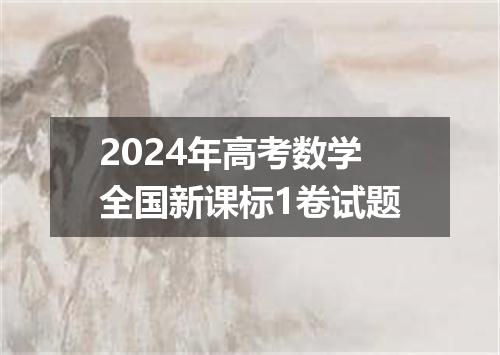 2024年高考数学全国新课标1卷试题