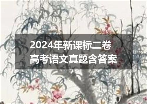 2024年新课标二卷高考语文真题含答案