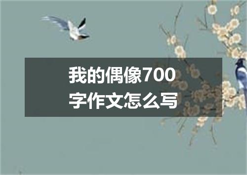 我的偶像700字作文怎么写