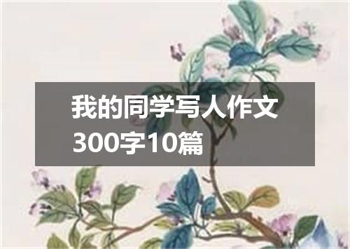 我的同学写人作文300字10篇