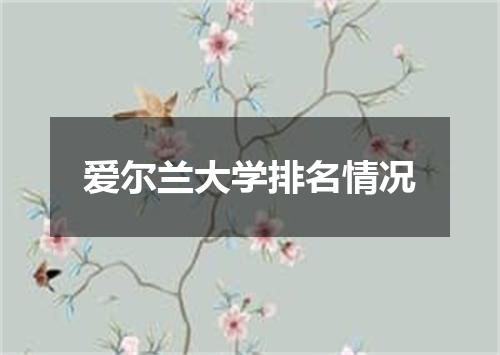 爱尔兰大学排名情况