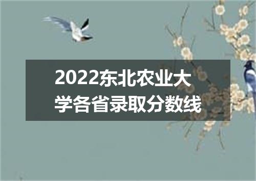 2022东北农业大学各省录取分数线