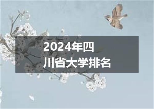2024年四川省大学排名