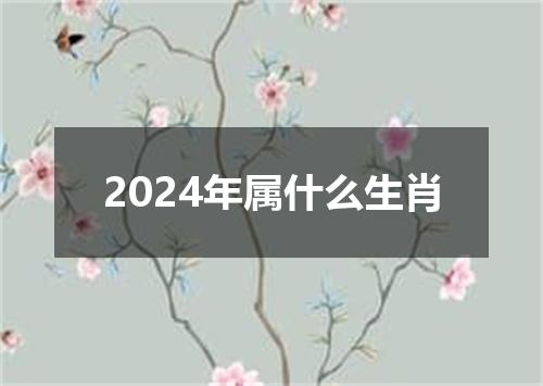 2024年属什么生肖