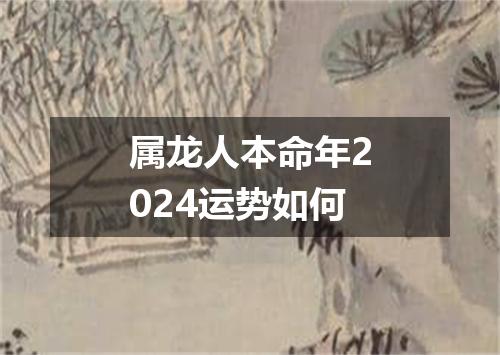 属龙人本命年2024运势如何