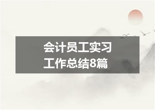 会计员工实习工作总结8篇