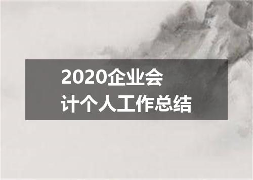 2020企业会计个人工作总结