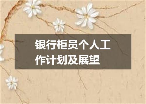 银行柜员个人工作计划及展望