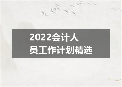 2022会计人员工作计划精选