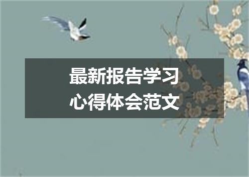 最新报告学习心得体会范文