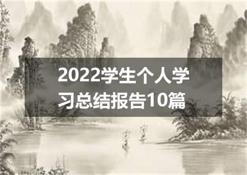 2022学生个人学习总结报告10篇