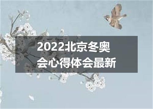 2022北京冬奥会心得体会最新