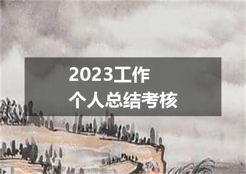 2023工作个人总结考核