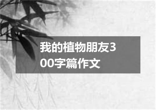 我的植物朋友300字篇作文