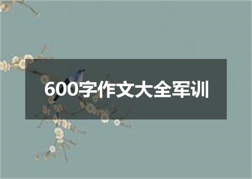 600字作文大全军训