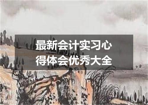最新会计实习心得体会优秀大全
