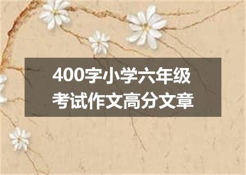 400字小学六年级考试作文高分文章