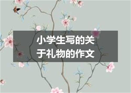 小学生写的关于礼物的作文