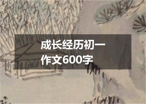 成长经历初一作文600字