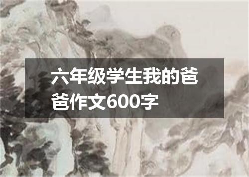 六年级学生我的爸爸作文600字