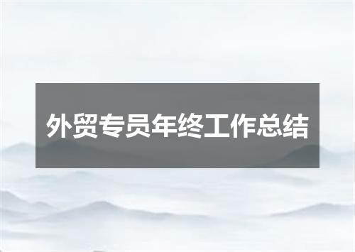 外贸专员年终工作总结
