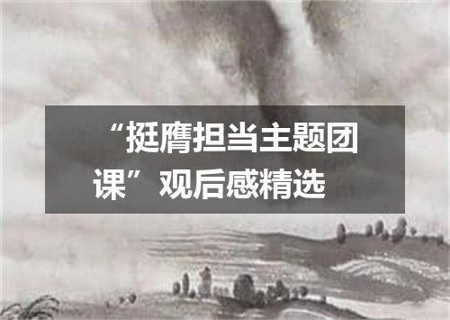 “挺膺担当主题团课”观后感精选