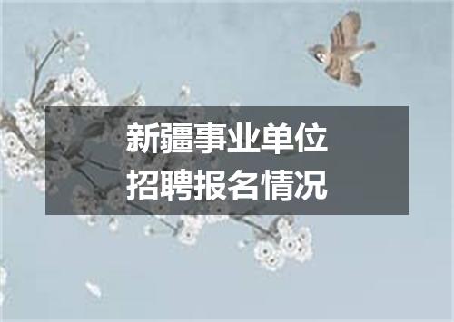 新疆事业单位招聘报名情况