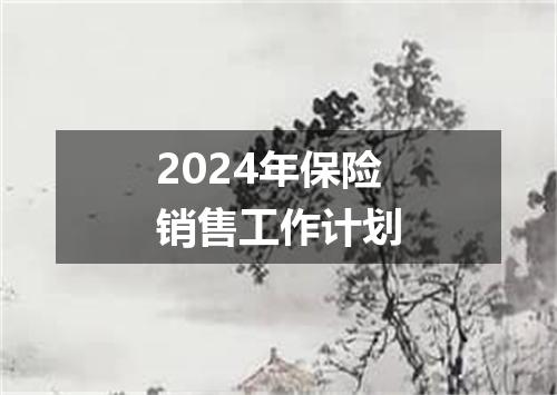 2024年保险销售工作计划