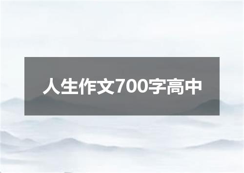 人生作文700字高中