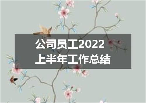 公司员工2022上半年工作总结