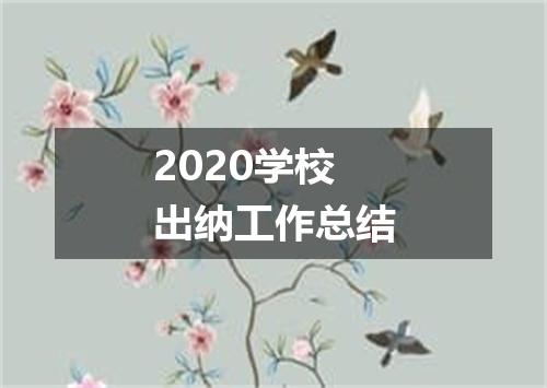 2020学校出纳工作总结
