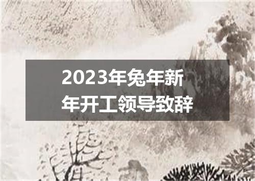 2023年兔年新年开工领导致辞