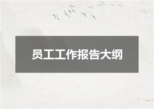 员工工作报告大纲