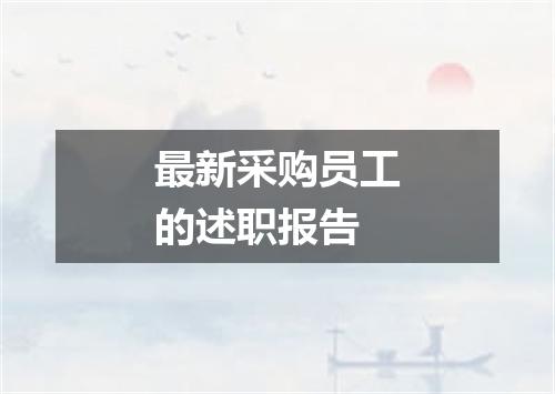 最新采购员工的述职报告