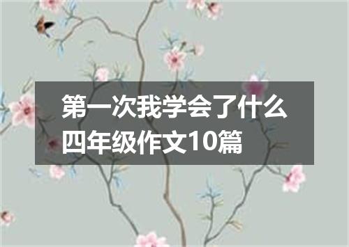 第一次我学会了什么四年级作文10篇