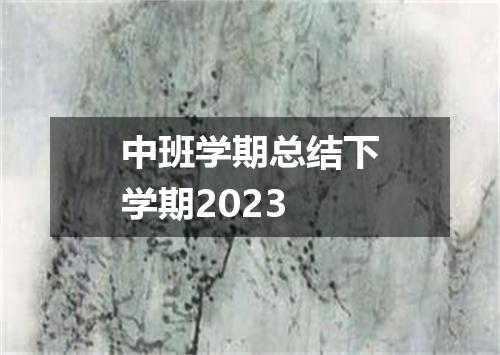 中班学期总结下学期2023