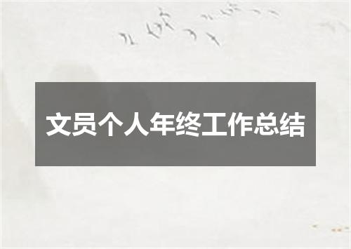 文员个人年终工作总结