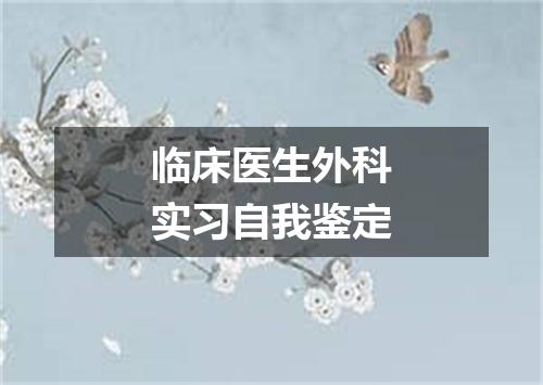 临床医生外科实习自我鉴定