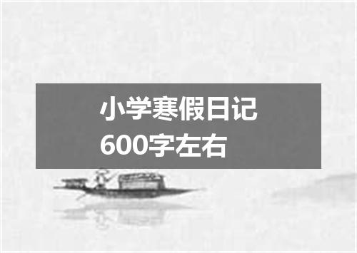 小学寒假日记600字左右