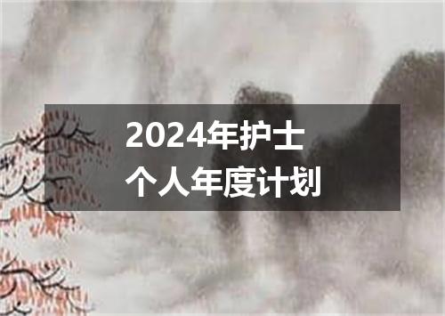 2024年护士个人年度计划