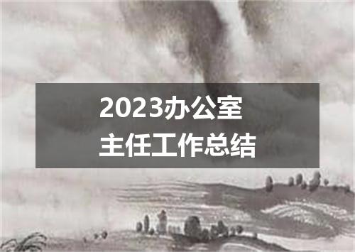 2023办公室主任工作总结