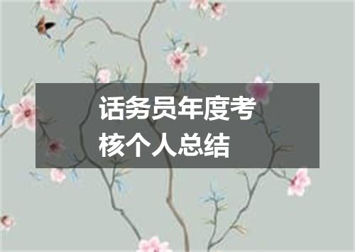 话务员年度考核个人总结