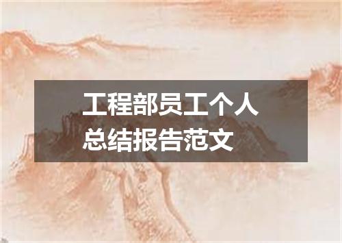 工程部员工个人总结报告范文