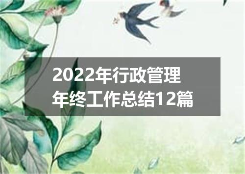 2022年行政管理年终工作总结12篇