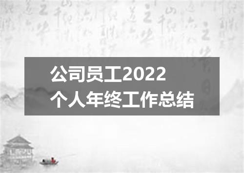 公司员工2022个人年终工作总结