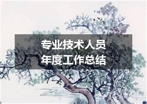 专业技术人员年度工作总结
