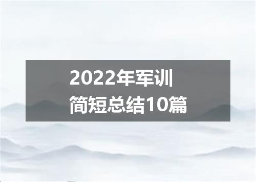 2022年军训简短总结10篇