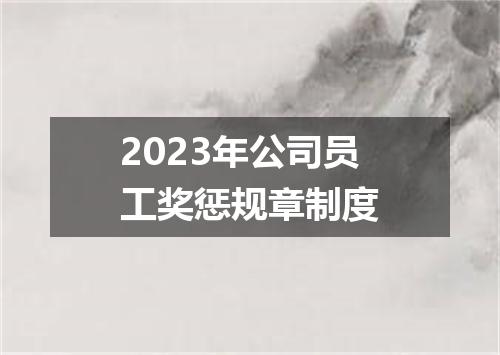 2023年公司员工奖惩规章制度