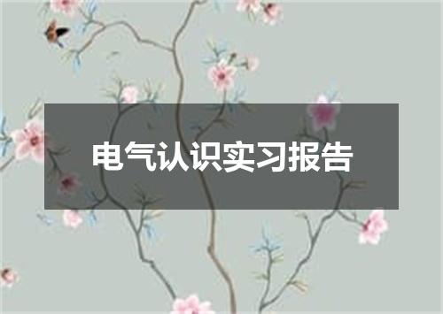 电气认识实习报告